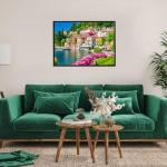 500 Piece Jigsaw Puzzle for Adults -Lake Como Scenery, Italy Jigsaw Puzzles 500 Pieces Puzzles for Adults-Finished Size 19.3" x 13.7"