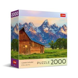 Trefl - Square Box - View of The Teton Range, 2000 Piece Jigsaw Puzzle 38"x27" Print, DIY Puzzle, Creative Fun, Classic Jigsaw for Adults and Children from 14 Years Old