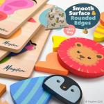 MAGIFIRE Wooden Puzzles for Toddlers 1-3 - 4-Pack Set - Shape Recognition Play & Wooden Toys for 1 Year Old - Festive Fun & Toddler Gifts