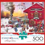 Buffalo Games - Charles Wysocki - Whistle Stop Christmas - 500 Piece Jigsaw Puzzle For Adults -Challenging Puzzle Perfect for Game Nights - Finished Size is 21.25 x 15.00