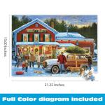 Buffalo Games – General Store at Christmas- 500 Piece Holiday Jigsaw Puzzle - Festive Puzzles for Adults – Precision-Cut Pieces, Winter Artwork, and Hours of Relaxing Fun
