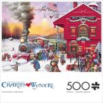 Buffalo Games - Charles Wysocki - Whistle Stop Christmas - 500 Piece Jigsaw Puzzle For Adults -Challenging Puzzle Perfect for Game Nights - Finished Size is 21.25 x 15.00