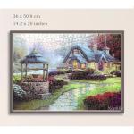 NorthKe 500 Piece Puzzle for Adults - Whis Cottage Unique Shape Pieces Jigsaw Puzzles Letters on Back Difficult Challenging Brain Exercise for Family Game Nights - Size 20" x 14.2"