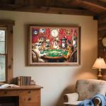 2000 Piece Puzzles for Adults – Funny Dogs Playing Poker Jigsaw Puzzle, Vibrant and Detailed Artwork, Challenging Puzzles for Adults 2000 Pieces, 39" x 28"