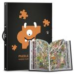 Demine Puzzle Storage Folder for 500 Pieces – Portable Jigsaw Puzzles Organizer Binder Fits Up to 40 Puzzles, 20 HD Film Pockets, Handle Design Puzzle Keeper for Adults and Kids