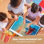 Demine Puzzle Storage Folder for 500 Pieces – Portable Jigsaw Puzzles Organizer Binder Fits Up to 40 Puzzles, 20 HD Film Pockets, Handle Design Puzzle Keeper for Adults and Kids