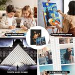 Demine Puzzle Storage Folder for 500 Pieces – Portable Jigsaw Puzzles Organizer Binder Fits Up to 40 Puzzles, 20 HD Film Pockets, Handle Design Puzzle Keeper for Adults and Kids