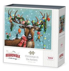 Christmas in The Antlers by Boardwalk - 500 Piece Jigsaw Puzzle for Adults, Made in USA
