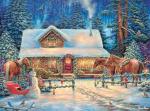 Buffalo Games – Chuck Pinson - Winter's Oasis - 1000 Piece Christmas Jigsaw Puzzle - Festive Puzzles for Adults – Precision-Cut Pieces, Festive Artwork, and Hours of Relaxing Fun