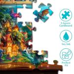 Dragon Puzzle for Adults 1000 Pieces, Magic Library Book Puzzles Nature Forest Animal, Fantasy Dinosaur Jigsaw Puzzle, Impossible Difficult Hard Challenge for Adult