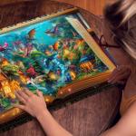 Dragon Puzzle for Adults 1000 Pieces, Magic Library Book Puzzles Nature Forest Animal, Fantasy Dinosaur Jigsaw Puzzle, Impossible Difficult Hard Challenge for Adult