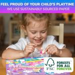 QUOKKA Puzzles for Toddlers 3-5 – Shimmer 4-Pack 30 Pieces Puzzles for Kids Ages 2-4 - Fairy Tale Jigsaw Set with Princess Unicorns for Kids 4-6 Years, Gift for 3 Year-Old Boy Girl, FSC Certified Toy