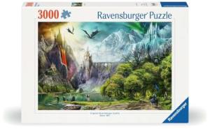 Ravensburger Reign of Dragons 3000-Piece Jigsaw Puzzle | Intricate Dragon-Themed Design | Premium Craftsmanship | Family-Friendly Fun | Ideal for Advanced Puzzlers