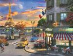 Ravensburger - Paris Sunset - 2000 Piece Jigsaw Puzzle - Featuring a Quaint, Old-time City Street with The Eiffel Tower - Frameable - Premium Quality - Puzzles for Adults