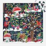 Galison Yuletide Forest – 500 Piece Jigsaw Puzzle Featuring Beautiful Artwork of A Wintery Holiday Wonderland in The Forest