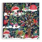 Galison Yuletide Forest – 500 Piece Jigsaw Puzzle Featuring Beautiful Artwork of A Wintery Holiday Wonderland in The Forest