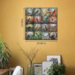 PICKFORU Stained Glass Puzzles for Adults 1000 Pieces, Bird Puzzles for Adults Flower with Cardinal Bird Parrot Hummingbird, Impossible Hard Challenging Jigsaw Puzzles for Adults