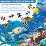 500 Piece Puzzle for Adults, Turtle Jigsaw Puzzles, Sea Animals Puzzles 500 Pieces, Birthday and Barious Holiday Party for Family Kids and Adults, Funny Puzzle for Adults, 20.5x15 in