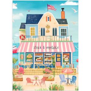 Puzzles for Adults 500 Pieces, Coastal Puzzle, Seaside Jigsaw Puzzles 500 Piece for Adults Kids Seniors, Recycled Cardboard Puzzle for Game Night Family Friends, 20.5x15 in Home Decor