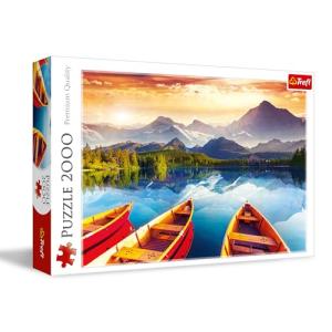 Trefl Crystal Lake 2000 Piece Jigsaw Puzzle Red 38"x27" Print, DIY Puzzle, Creative Fun, Classic Jigsaw for Adults and Children from 14 Years Old