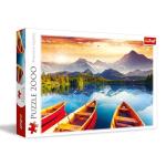 Trefl Crystal Lake 2000 Piece Jigsaw Puzzle Red 38"x27" Print, DIY Puzzle, Creative Fun, Classic Jigsaw for Adults and Children from 14 Years Old
