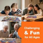 500 Piece Jigsaw Puzzle for Adults Heart-Shaped Sunset Beach Pebbles Colorful Stones Scenic Ocean View Puzzle Challenging 500pc Art Puzzle for Adults & Families (20x15 Inches)