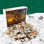 1000 Piece Cardboard Jigsaw Puzzles, Beautiful Christmas Puzzle - Every Piece Unique, Softclick Technology for 27x20 Inch