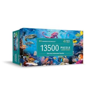 Trefl Dive into Underwater Paradise 13500 Jigsaw Puzzle Prime 78"x54" Large Jigsaw, Thick Cardboard, Colorful Ocean Bottom, Creative Fun for Adults and Children from 14 Years Old