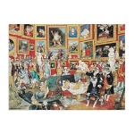 Galison Tribuna of The Uffizi Meowsterpiece of Western Art Puzzle, 1500 Pieces, 32” x 23.75” – Difficult Jigsaw Puzzle Featuring Amusing Cat Illustration – Challenging Family Activity