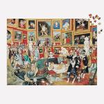 Galison Tribuna of The Uffizi Meowsterpiece of Western Art Puzzle, 1500 Pieces, 32” x 23.75” – Difficult Jigsaw Puzzle Featuring Amusing Cat Illustration – Challenging Family Activity