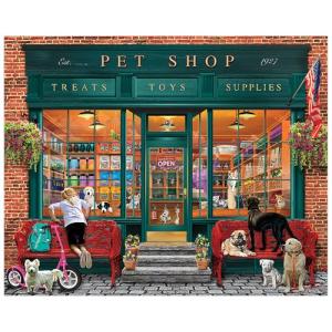 White Mountain Puzzles Local Pet Store - 500 Piece Jigsaw Puzzle
