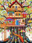 Lucky Puzzles 'Enchanted Treehouse' - 500 Piece Jigsaw Puzzle for Adults - Whimsical Art Style - Fun Puzzle Challenge for Adults and Families | 18 x 24 Inches | Satin Finish