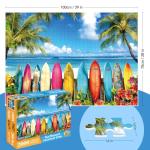 2000 Piece Jigsaw Puzzle for Adults – Vibrant Surfboard and Palm Tree Beach Scene – Fun and Challenging Puzzle Game, Tropical Artwork, Gift for Adults, Home Decor, Family Entertainment (39" x 28")