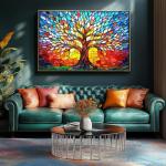 500 Piece Puzzles for Adults Stained Glass Tree of Life Puzzle for Adults Colorful Mosaic Jigsaw Puzzles 500 Pieces with Letters on Back Hard Impossible Difficult Challenging Family Puzzle(21"x15")