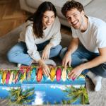 2000 Piece Jigsaw Puzzle for Adults – Vibrant Surfboard and Palm Tree Beach Scene – Fun and Challenging Puzzle Game, Tropical Artwork, Gift for Adults, Home Decor, Family Entertainment (39" x 28")