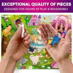 QUOKKA Puzzles for Kids Ages 4-6 - Set of 4x60 Jigsaw Puzzles for Toddlers 3-5 - Unicorn Princess Animals Toys for Children 6-8 yo - Gift Educational Game for Boys & Girls