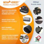 The Original Newverest Jigsaw Puzzle Mat Roll Up, Saver Pad 46” x 26” Portable Keeper Up to 1500 Pieces with Non-Slip Rubber Bottom & Smooth Top + 3 Puzzle Sorting Trays & Travel-Friendly Storage Bag