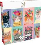 Buffalo Games - Mia Charro - Colorful Cat Crowns - 500 Piece Jigsaw Puzzle for Adults -Challenging Puzzle Perfect for Game Nights - Finished Size is 21.25 x 15.00