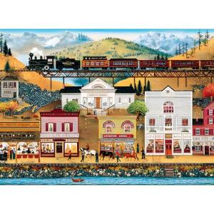 500 Pieces Puzzle for Adults, Retro Train jigsaw puzzles for adults, Countryside Town Jigsaw Puzzle 500 Pieces for Adults Kids Seniors, Challenging Game Home Decor Birthday Party Gift Toy 20.5 * 15 in