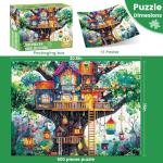 500 Piece Puzzles for Adults,Fantastical Treehouse Escape Puzzle for Kids Teens Adults,Whimsical Art Style Jigsaw Puzzle 500 Pieces,Challenging Family Game Gift for Friends Men Women Seniors,20.5*15In