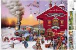 Buffalo Games – Charles Wysocki - Whistle Stop Christmas- 1000 Piece Holiday Jigsaw Puzzle - Festive Puzzles for Adults – Precision-Cut Pieces, Winter Artwork, Hours of Relaxing Fun