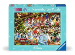 Ravensburger - Disney Christmas - 1000 Piece Jigsaw Puzzle - Dazzling Snow Globes with Cinderella, Snow White, Mickey Mouse, and More - Premium Quality - Ages 12+