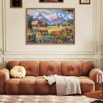 500 Piece Jigsaw Puzzle for Adults - Flowers, Mountain, Horse Themes - Funny Challenging Gift for Family Friends, 21 x 15 in