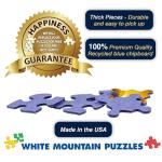 White Mountain 500 Piece Jigsaw Puzzle Winter Christmas Holiday Puzzles for Kids and Seniors 24"x18" Large Pieces - Decorating The House
