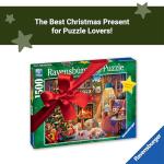Ravensburger - Here Comes Christmas! - 500 Piece Jigsaw Puzzle - Featuring Santa and a Snowman as They Thrill The Crowd in The Big Parade - Premium Quality - Ages 12+