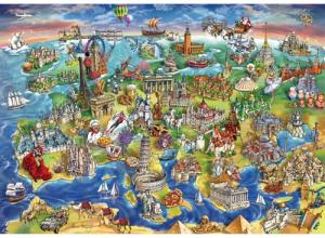 Anatolian Puzzle - European World, 1500 Piece Jigsaw Puzzle, #4557