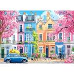 1000 Piece Puzzles for Adults, Sakura Blossom Street 1000 Puzzle for Adults, Clearance Impossible Challenge Art Jigsaw Puzzles, for Gift Birthday Party Games Family, 27.5 * 19.7 Inch Dust Free Puzzle
