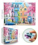 1000 Piece Puzzles for Adults, Sakura Blossom Street 1000 Puzzle for Adults, Clearance Impossible Challenge Art Jigsaw Puzzles, for Gift Birthday Party Games Family, 27.5 * 19.7 Inch Dust Free Puzzle