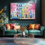 1000 Piece Puzzles for Adults, Sakura Blossom Street 1000 Puzzle for Adults, Clearance Impossible Challenge Art Jigsaw Puzzles, for Gift Birthday Party Games Family, 27.5 * 19.7 Inch Dust Free Puzzle