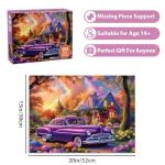 500 Pieces Jigsaw Puzzles for Adults, Beautiful Forest Flower Car Puzzle for Adults Children Elderly, Recycled Paper Puzzle 500 Pieces, Glossy, Sturdy Pieces Challenging Family Game (20.5x15in)